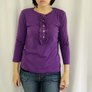Chaps Purple Knit Top‎